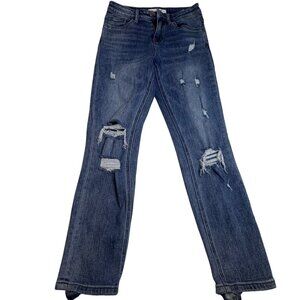 Altard State Distressed Straight Leg Jeans Size 24 Blue medium wash denim